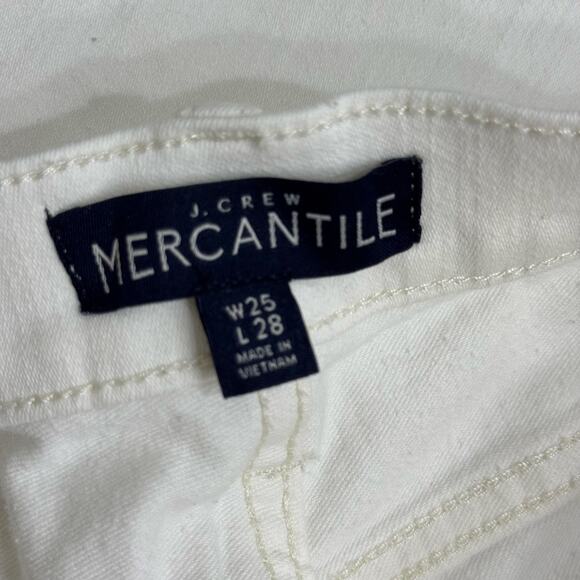 J.Crew Mercantile White Skinny Jeans Size 25/28 Stretch - Picture 2 of 8